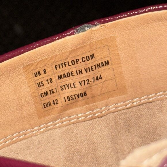 FitFlop Mari Safferano Ankle Zip-Up Burgundy Studded Booties Women’s Size 10 - Picture 8 of 8